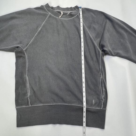 Free People Movement Sweatshirt Womens Small Gray Crewneck Pullover Pocket Cozy - Picture 9 of 11